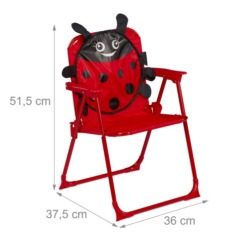 Kinder-Camping-Klappstuhl mit Tiermotiv 2