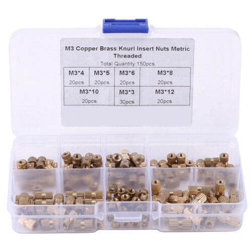 High Quality Brass Threaded Inserts Heat Set Nuts Knurled Threaded Inserts Securely Embedded Insert Nuts For3D Printing Tight And Stable Surface