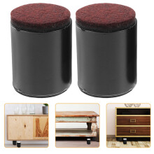 4Pcs Black Carbon Steel Table Risers for Furniture Feet 1.97X1.57X1.57in