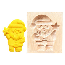 Wooden Christmas Tree Cookie Molds, Non-Stick, Funny Festive Baking Cutters for Holiday Party, Shortbread, Cake, Dessert – Compatible with