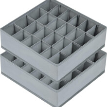 Sock Underwear Organizer Dividers, 24 Cell Drawer Fabric Foldable Cabinet Closet Storage Boxes for Storing Socks, Underwear, Ties