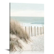 Beach Blue Sea Sky Wall Art Print 16x20 in