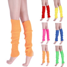 1 Pair Winter Leg Warmers Warm Japanese Style JK Leg Sleeves Strips Stretchy Fit Knitting Calf Socks Party Sports Yoga Dance Foot Covers,Red