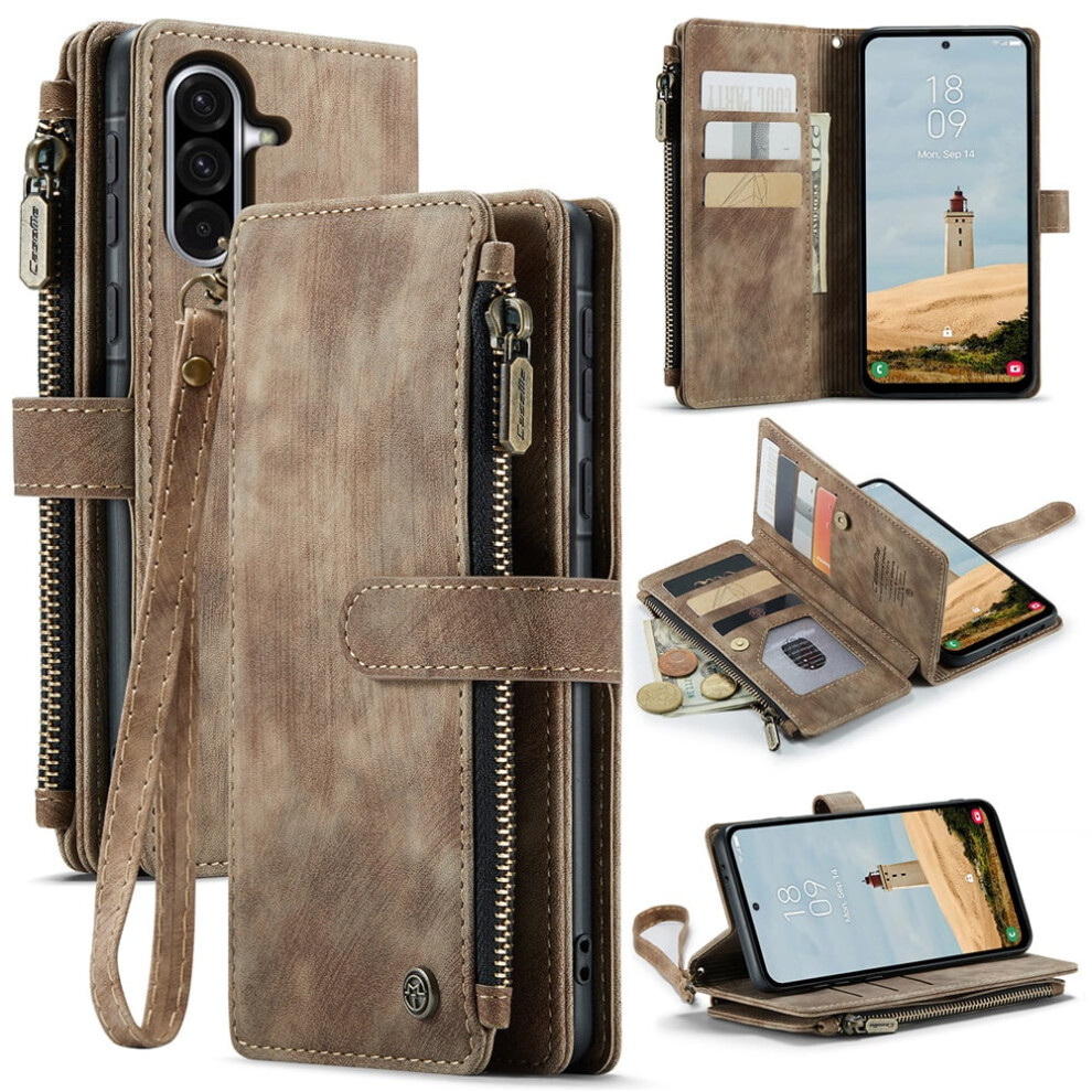 Caseme Wallet Case For Samsung Galaxy A56 5GâPu Leather, Magnetic Flip, Lanyard, Zipper Card Holder, 6.7" 9170372192670