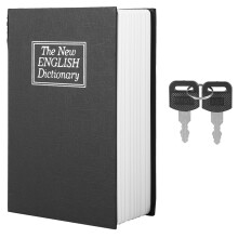 Portable Lock Box In Book Shape, Key Lock Equipped Dictionary Diversion Book Safe With Strong And Compact Steel Safe Build, Suitable For Indoor And