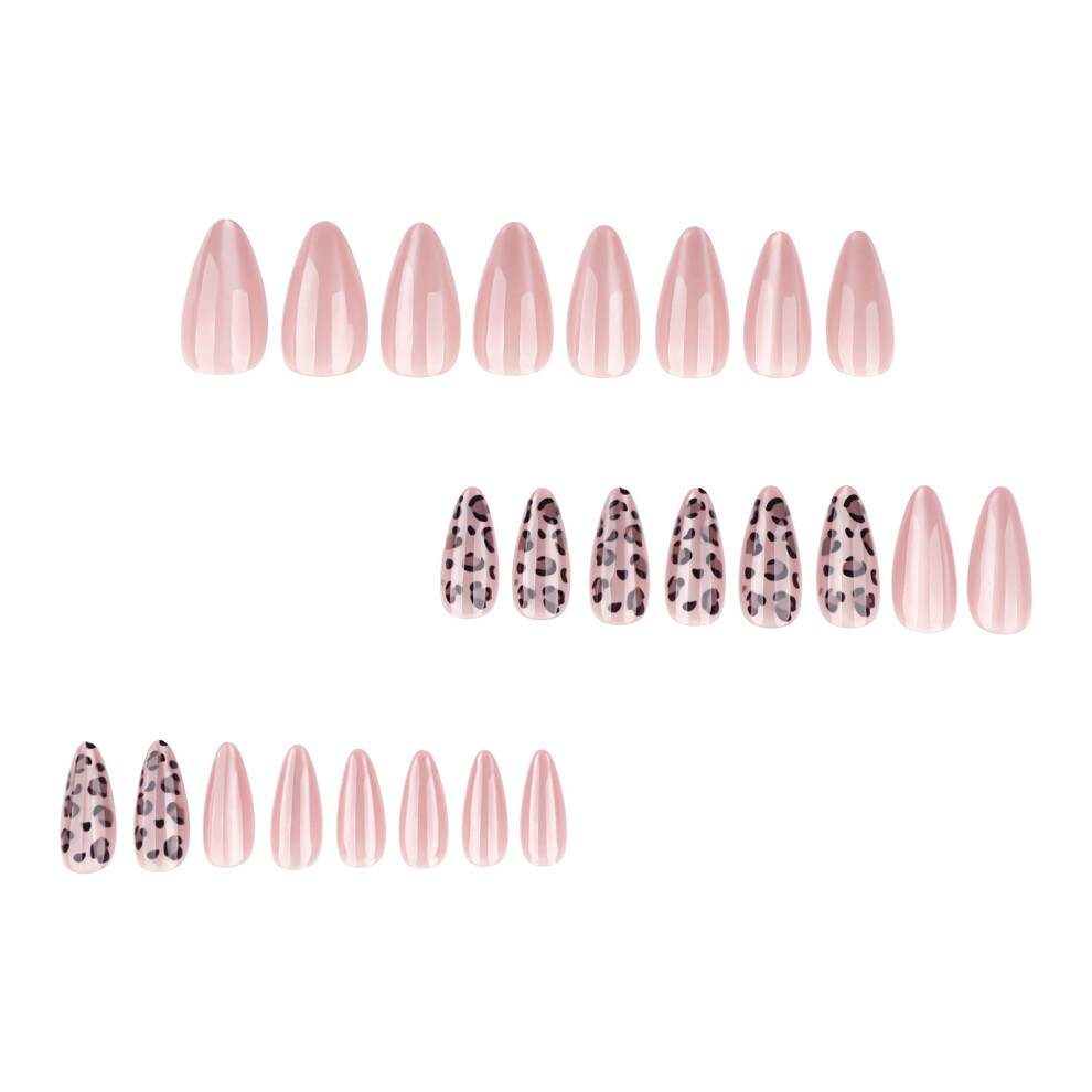 Phui-Pet-Supplies 24Pcs Leopard Cat Eye Press On Nails