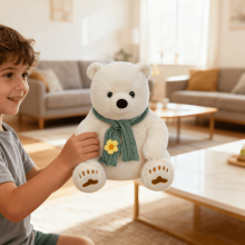 Peluche de oso polar de 25 cm (9,84 pulgadas)