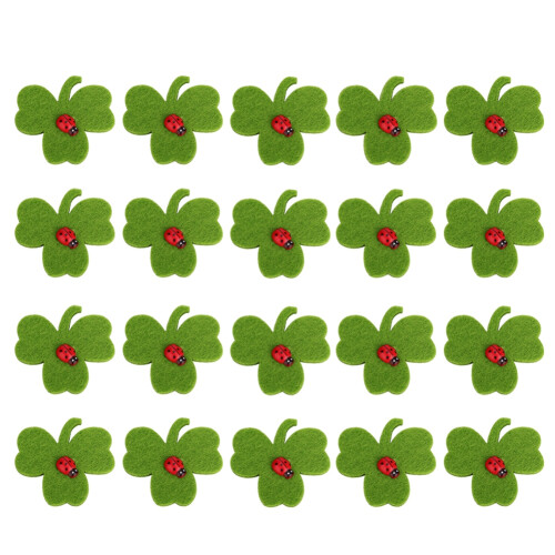 20PCS/Set Green Clover Embroidered Patch 4.5x4.5cm 1