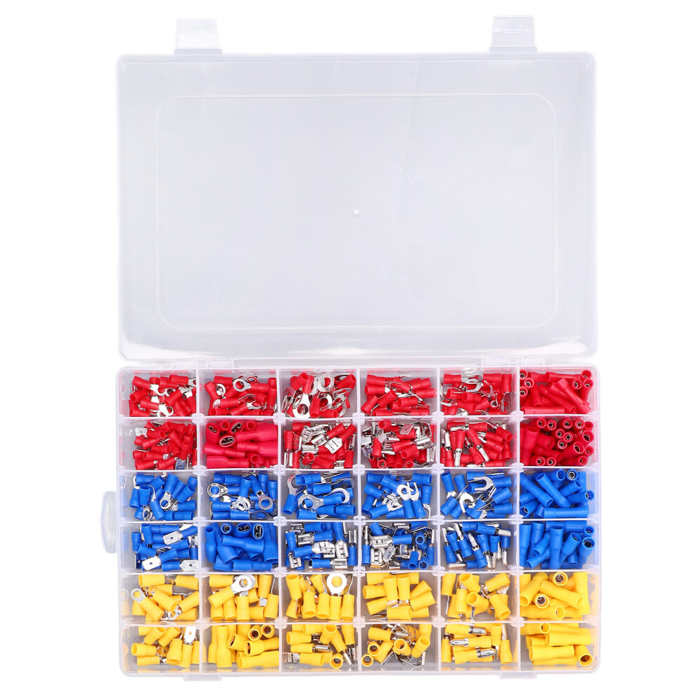 Quick Disconnect Wire Terminal Set, Solderless Crimp Connector Assortment Insulated Ring Spade Bullet Butt For Automotive And Electrical Applications 9551475320021