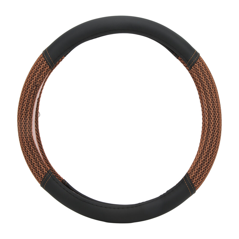 Anti Slip Steering Wheel Cover With Breathable Ice Silk, Universal Fit Cool In Summer Warm In Winter Soft Microfiber Leather Interior Upgrade For 9551475319926