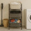 Black Steel Beverage Crate Rack for 3 Crates 2