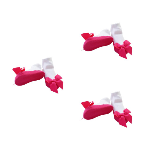 3Pièces Bébé Rose Coton Respirantes 1