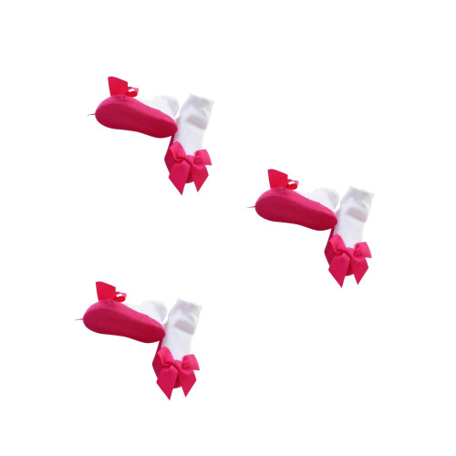 3Pièces Bébé Rose Coton Respirantes 2