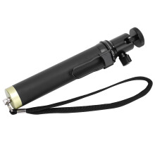 Asta per selfie girevole regolabile con supporto per treppiede integrato, struttura in alluminio leggera e resistente con impugnatura antiscivolo per