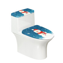Snögubbe Snöflingor Vinter Toalettlock Dammskydd Set