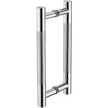 Langlebiger Edelstahlgriff f¹r Duscht¹ren aus Glas und Holz