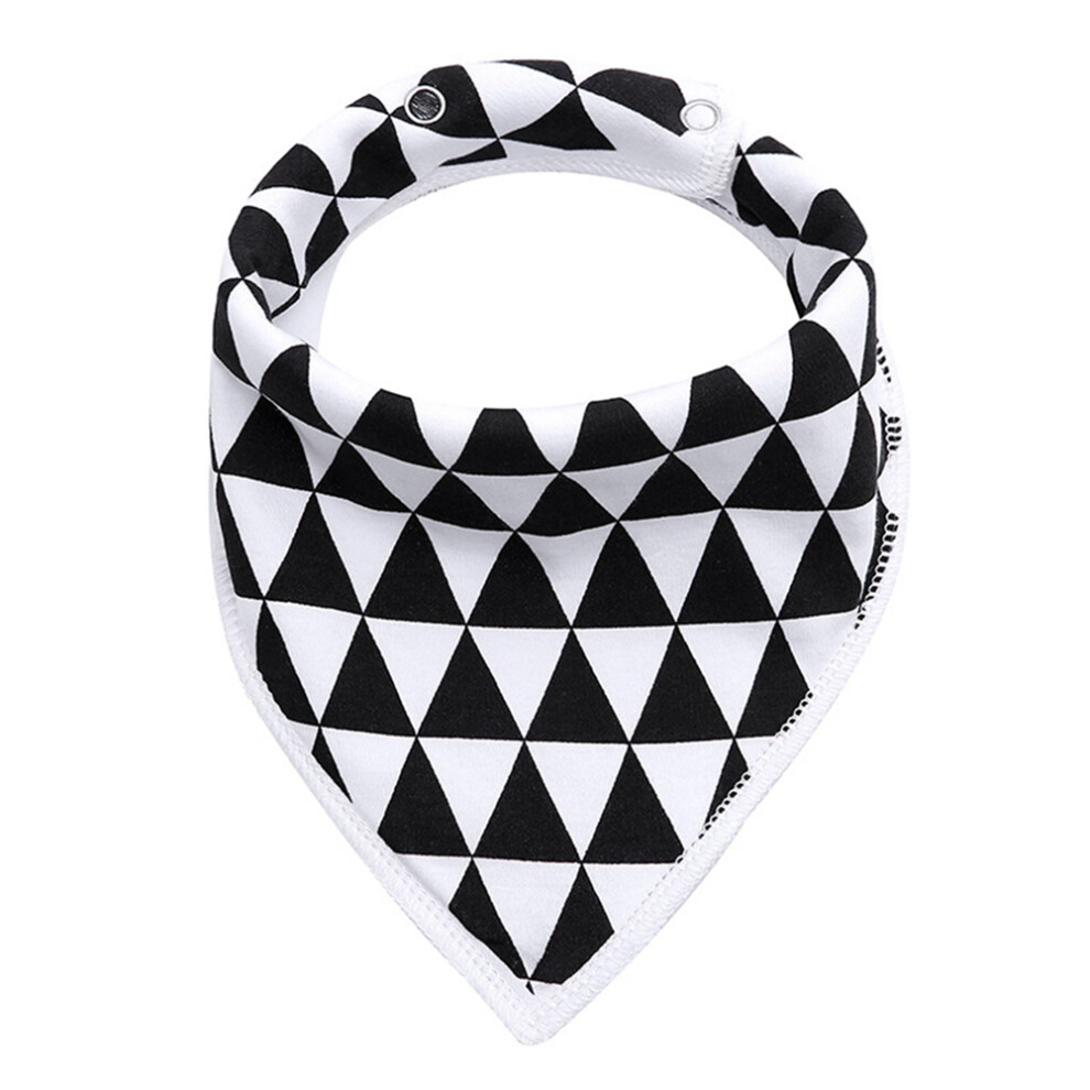 Stylish Baby Bandana Bibs Organic Cotton Reversible Drool Bib Adjustable Snap Attached Teether Quick Drying Machine Washable for Boys and Girls