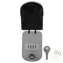 Key Storage Lockbox Waterproof Four Digit Combination Resettable Code Sturdy Aluminum Alloy Key Lock Box Ultra Security Wall Mountable With