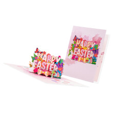 Handmade 3D Easters Greeting Card Recyclable Paper Arts Bright