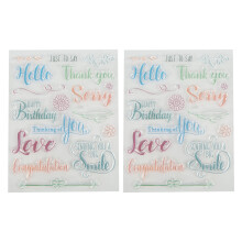 Friendly Phrases Clear Stamps Sentiment Stamp Set For Scrapbooking Journal Creative Diy Decoration Flexible Silicone Material Washable Reusable Stamp