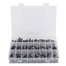 Kit d'assortiment de condensateurs électrolytiques haute performance avec boîte de rangement transparente. Condensateurs électrolytiques en