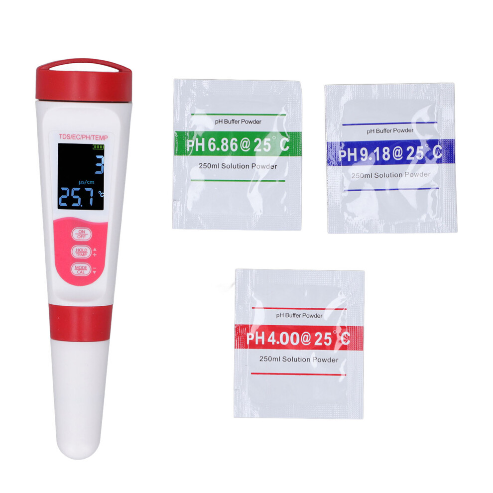 Swimming Pool Ph And Tds Meter4in1digital Tester With Conductivity Ec Temp Functions, Lightweight Waterproof Multi-Parameter Pocket Device For 9551475328423