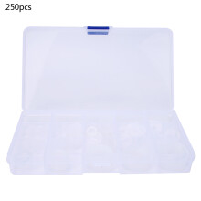 Adjustable Space Removable Partition Plastic Transparent DIY Parts Storage Box Compact Design Electronic Component Containers Secure Snap-Shut Lid