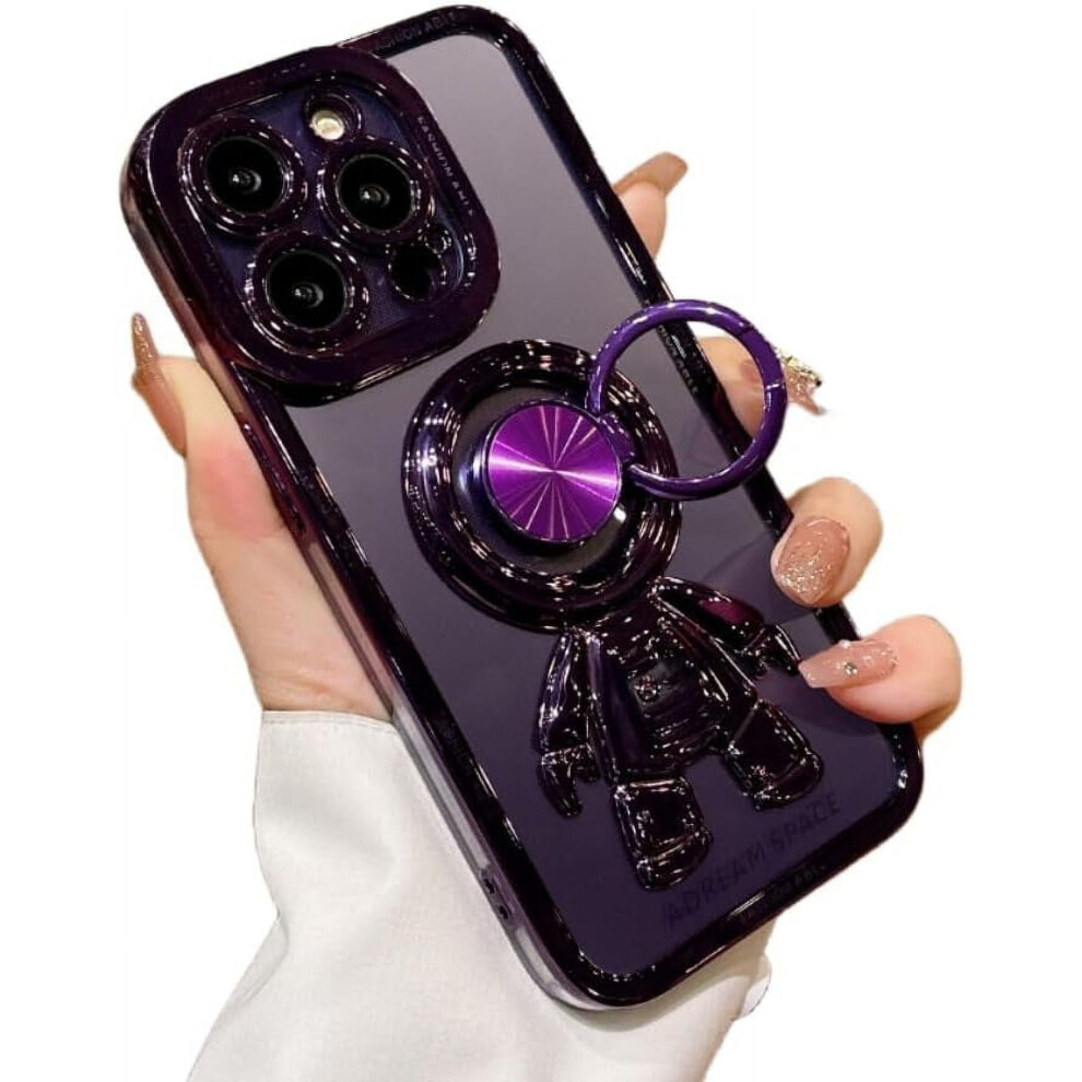 Electroplated Astronaut Ring Phone Case With Invisible 968604536953