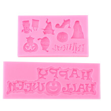 Flexible Halloween Chocolate Mold With High Temperature Resistance Made From Food Grade Silicone For Creating Candies Ice Cubes Cake Toppers And