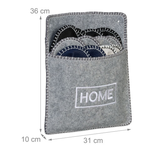 Sada plstěných pantoflí pro hosty s taškou - 6 párů, protiskluzová podrážka 2