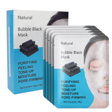 Nose Pore Cleaner Mask As Korean Skin Care Masks, Activated Charcoal Face Mask Facial Peeling Detoxify Skin Tighten Skin Bubble Face Sheet Mask Deep