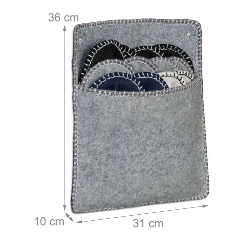 Felt Guest Slippers Set with Bag, Non-Slip Soles 2