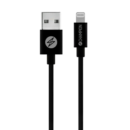 Champion USB-A to Lightning Cable 1m Black