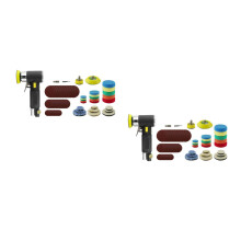 2Sets Zwarte Car Wax Polijstmachine Pneumatisch Luchtdoorzet