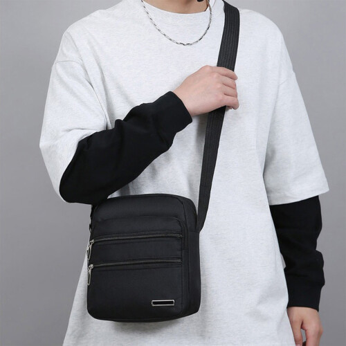 Αδιάβροχη τσάντα Oxford Sling Bag για άνδρες, λεπτή τσάντα πλάτης στο στήθος, μικρή