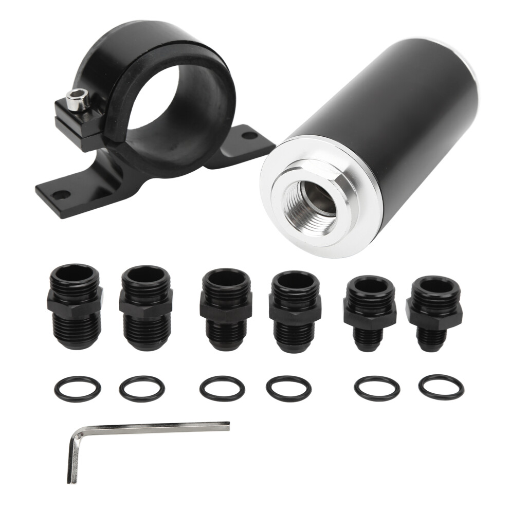 High Flow Inline Filter Stainless Steel Ss Element Fuel System Protection Inline Gas Fuel Filter With Bracket Included Billet Aluminum Fuel Filter 9028731895611