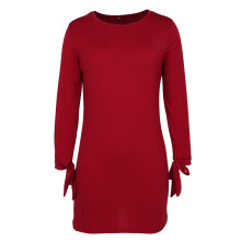 Trendy Fall Fashion Long Sleeve Tie Waist Solid Color Cozy Travel Airport Outfits With Slim Fit Style And Comfortable And Stretch Material For Women