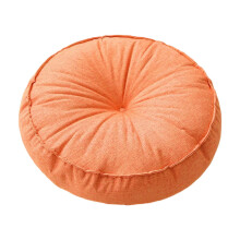 Thickened Round Floor Cushion – Japanese-Style Linen/Corduroy Tatami Seat, Tufted Meditation Pouf (18") for Living Room, Balcony, Window