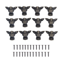 Furniture Support For Wooden Boxes Retro Design Corner Protector Jewelry Box Feet Antique Bronze Zinc Alloy Material Decorative Legs Vintage Style