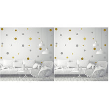 2Pcs Art Decals Durable PVC for Bathroom and Bedroom Walls