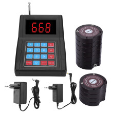 Slim gastenoproepsysteem met draadloze connectiviteit, oplaadbare batterij-indicator, trilmodus, zoemermodus, knipperende LED, programmeerbare