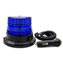 Blue Led Beacon, Magnetic Flashing Vehicle Warning Light With Cigarette Lighter Socket 12-80v s202412241924