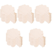 30Pcs DIY Wooden Tree Models Unfinished Beige Blank Small Tree Decor