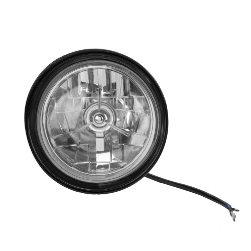Farol de LED amarelo para motocicleta de 7 polegadas, baixo consumo de energia, à prova d'água, universal, resistente a impactos, fácil de