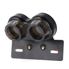 License Plate Bracket Motorcycle Tail Light Integrated Design Brake Stop Light Running Light Universal Fit Bright Safety Turn Signals Light Metal