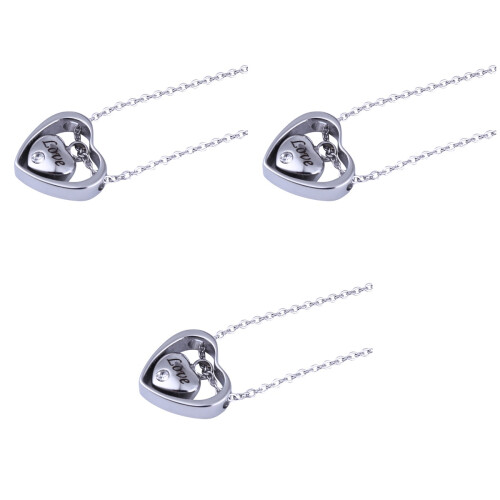 3Stk Urnen Schmuck Kette Silber Anhänger 1