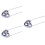 3Stk Urnen Schmuck Kette Silber Anhänger 6