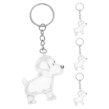 4Pcs Dog Hair Keepsake Keychain Zinc Alloy Pet Memory Holder