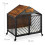 Dog Cage with Wheels - Wood-Effect and Metal 3