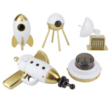 Miniature Astronaut Legetøj Harpiks Statue Kreativ Dekor Rumtema Dekoration Holdbart Materiale Oplysende Børns Interesse i Rummet til Læserum